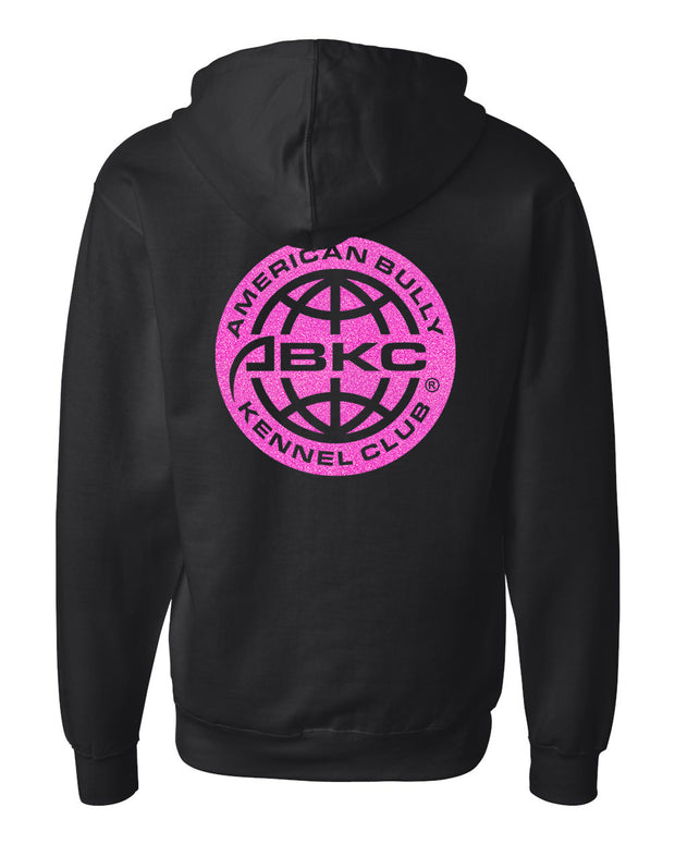 ABKC Pink Glitter Adult Fit Hoodie