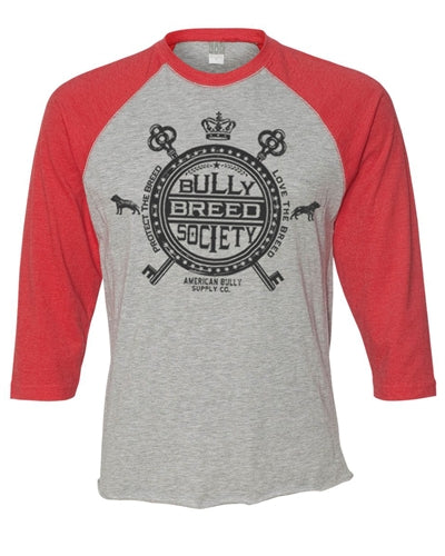 Bully Breed Society Logo Mens Baseball Shirt