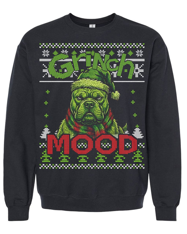 Grinch Mood Bully Christmas Sweater Adult Fit