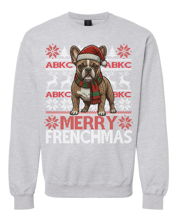 ABKC French Bulldog Christmas Sweater Adult Fit