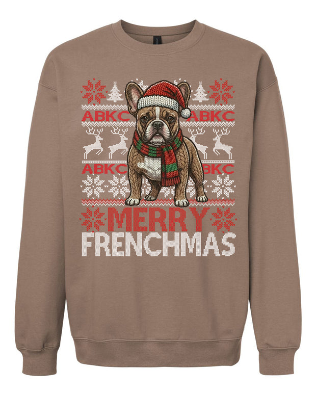 ABKC French Bulldog Christmas Sweater Adult Fit