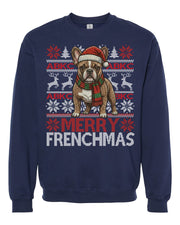 ABKC French Bulldog Christmas Sweater Adult Fit