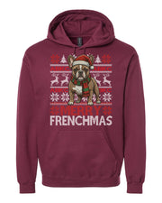 ABKC French Bulldog Christmas Hoodie Adult Fit