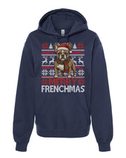 ABKC French Bulldog Christmas Hoodie Adult Fit