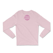 ABKC Pink Glitter Logo Long Sleeve Adult Fit Shirt