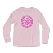 ABKC Pink Glitter Logo Long Sleeve Adult Fit Shirt