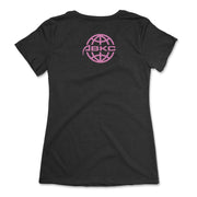 ABKC Pink Glitter Logo Women's Fitted Shirt