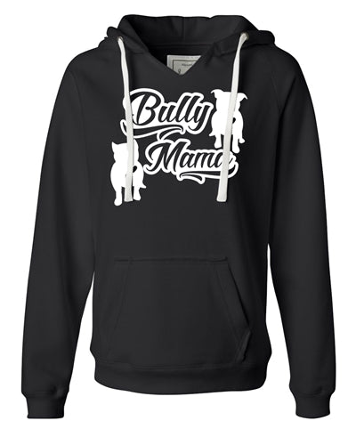 Bully Mama V Notched Sueded Pullover Hoodie