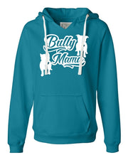 Bully Mama V Notched Sueded Pullover Hoodie
