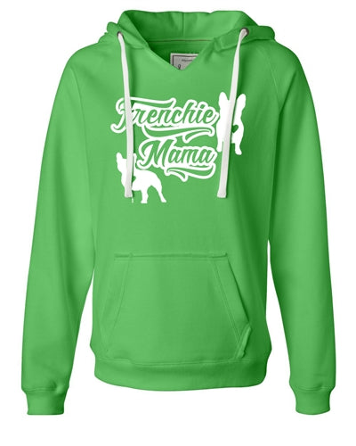 Frenchie Mama Women's V Notched Hoodie