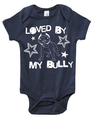 LOVED BY MY BULLY BABY ONESIE 4 COLORS