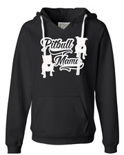 PitBull Mama V Notched Sueded Pullover Hoodie