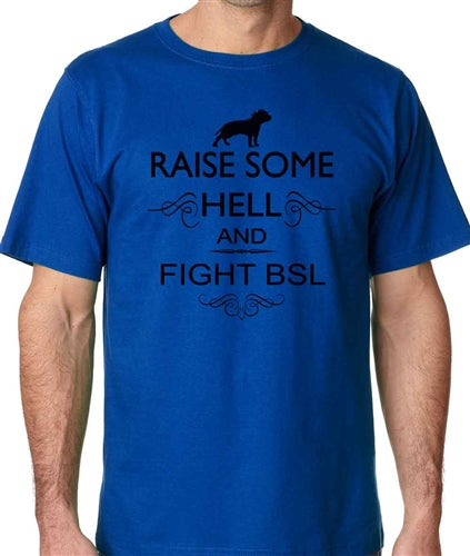 Raise Hell Against BSL Men's Crew Neck T Shirt