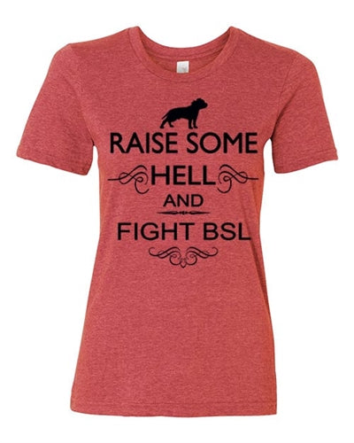 Raise Hell Against BSL Women's Crew Neck T shirt