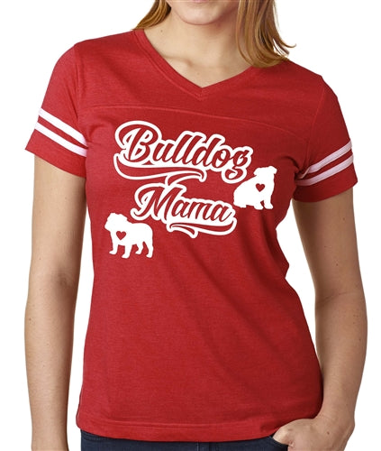 Bulldog Mama Women's Football Jersey English Bulldog Shirt