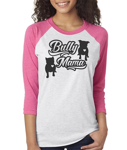 Bully Mama Womens Raglan Baseball Shirt