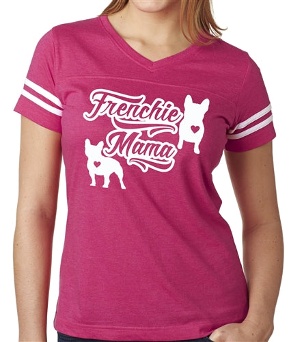 Frenchie Mama Women's Football Jersey French Bulldog Shirt