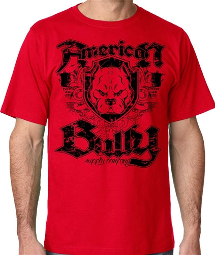 Heraldry Shield Mens Pit Bull Bully Tshirt