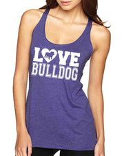 Love Bulldog Tri Blend Tank Top
