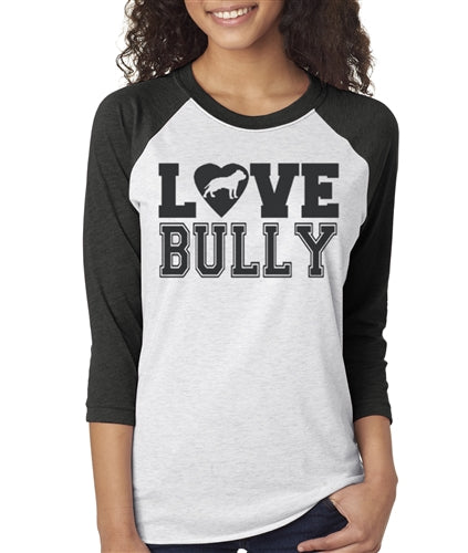 Love Bully Women's Bully Baseball Tee  Sizes XS-3X