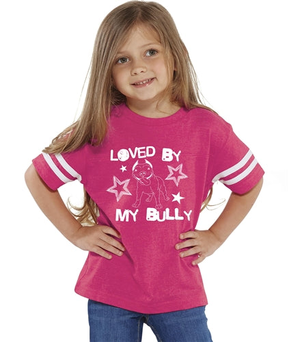 Loved BY MY BULLY Toddler Tee pink or blue