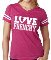 Love Frenchy Women's Football Jersey French Bulldog Shirt