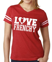 Love Frenchy Women's Football Jersey French Bulldog Shirt