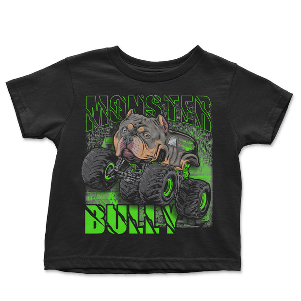 Green Monster Truck Bully Youth, Toddler and Infant T Shirt