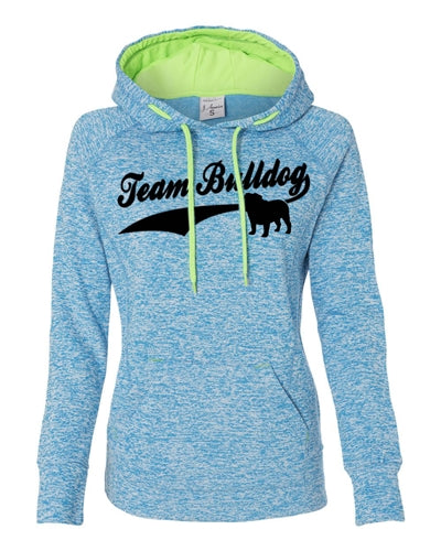 Team Bulldog Women's Contrast Pullover with Hood